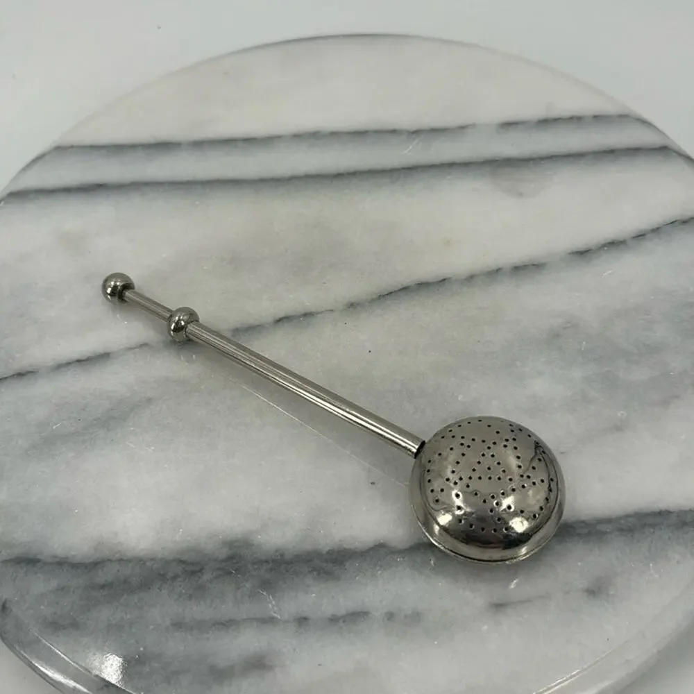 Antique silverplated Spring Action Tea Seeper Spoon Infuser Steeper
